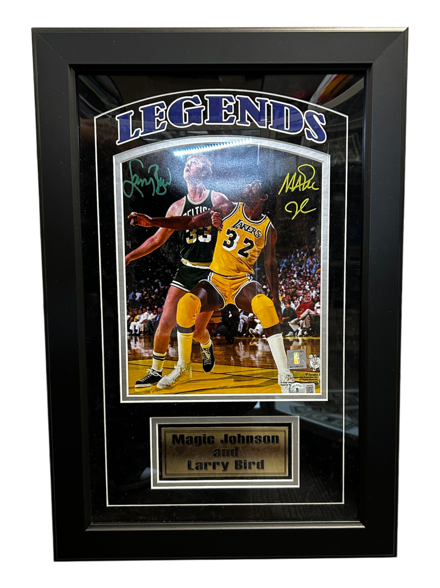 Magic Johnson and Larry Bird Auto (FSP) 8x