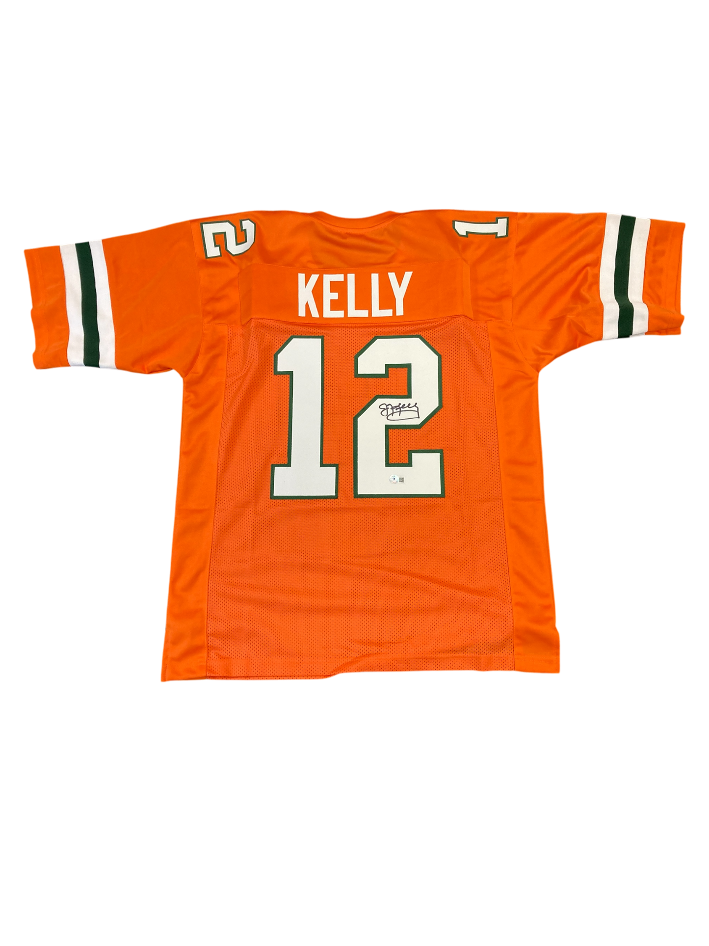 Jim Kelly Autographed College Style Football Jersey Orange (Beckett) (SI)
