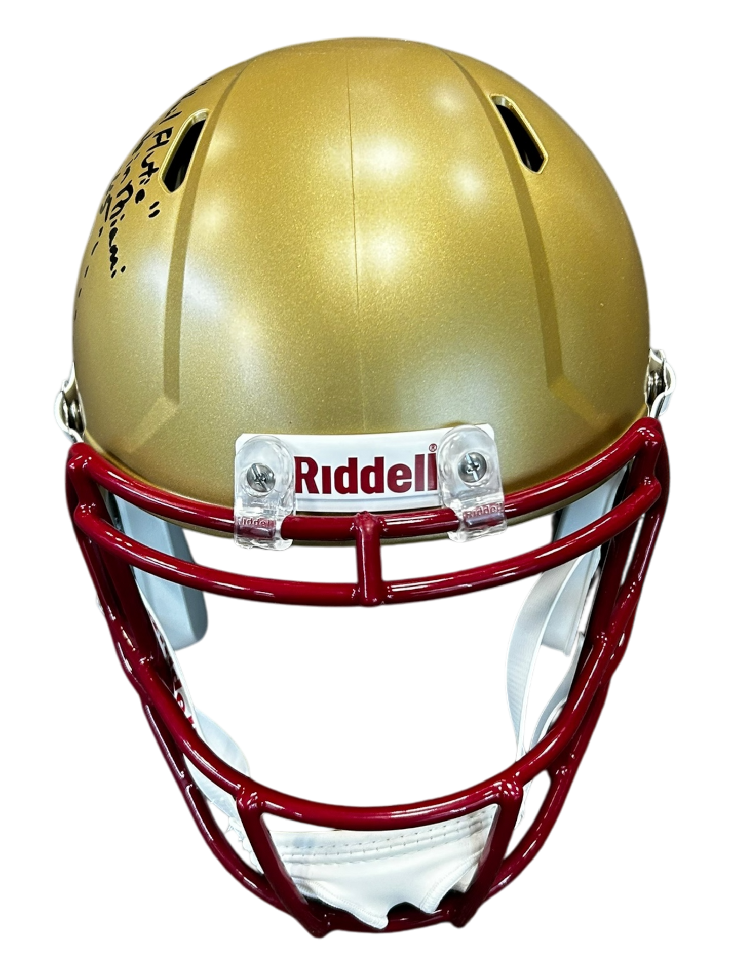 Doug Flutie Signed The Play Inscription Boston College Eagles Speed Full-Size Replica Football Helmet (Beckett)