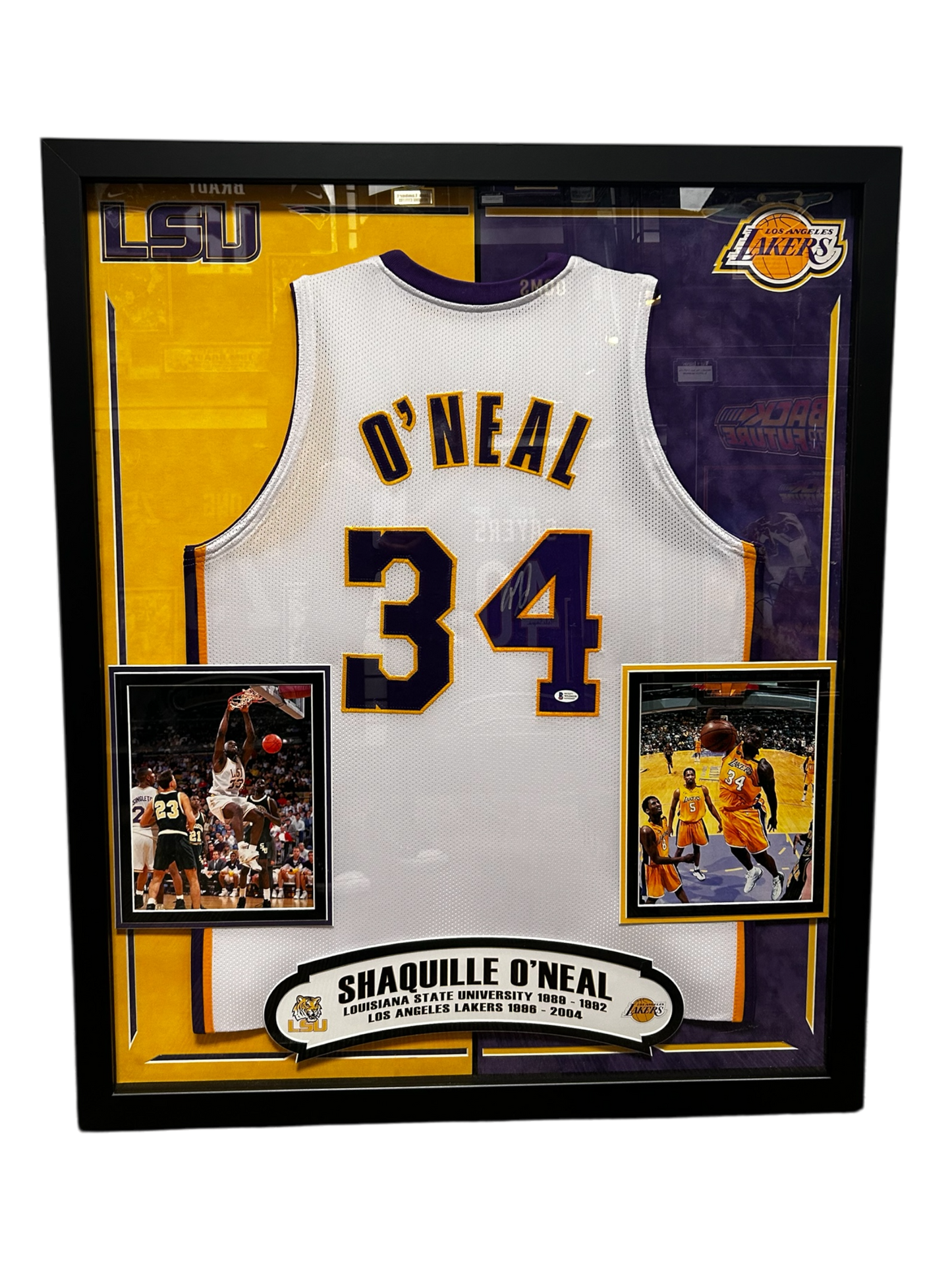 Los Angeles Lakers Shaquille Shaq O'Neal Autographed White Jersey (FSJ)