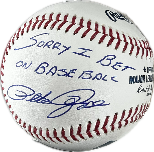 Pete Rose APOLOGY Baseball (SI)