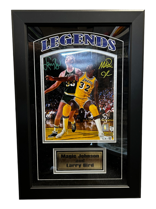 Magic Johnson and Larry Bird Auto (FSP) 8x